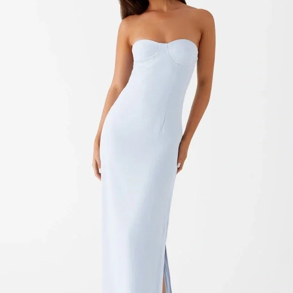 Peppermayo | Dresses | Peppermayo Blue Strapless Sweetheart Gown | Poshmark Peppermayo | Dresses | Peppermayo Blue Strapless Sweetheart Gown | Poshmark